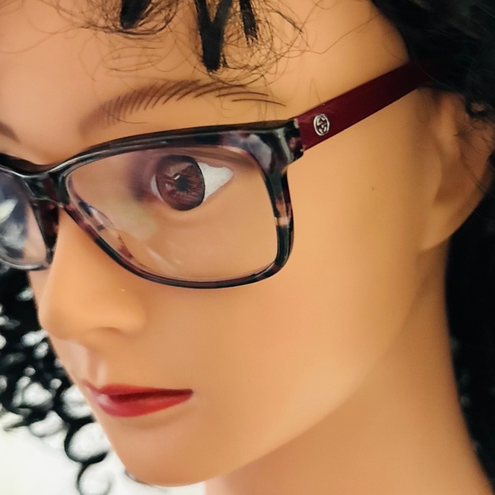 Gucci glasses eyeglasses designer luxury fashion authentic brown red gg logo - Picture 13 of 13